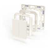 Shelly Blu Wall Switch 4 + Busch-Jaeger Adapter Switch (white, Bluetooth 4.2)