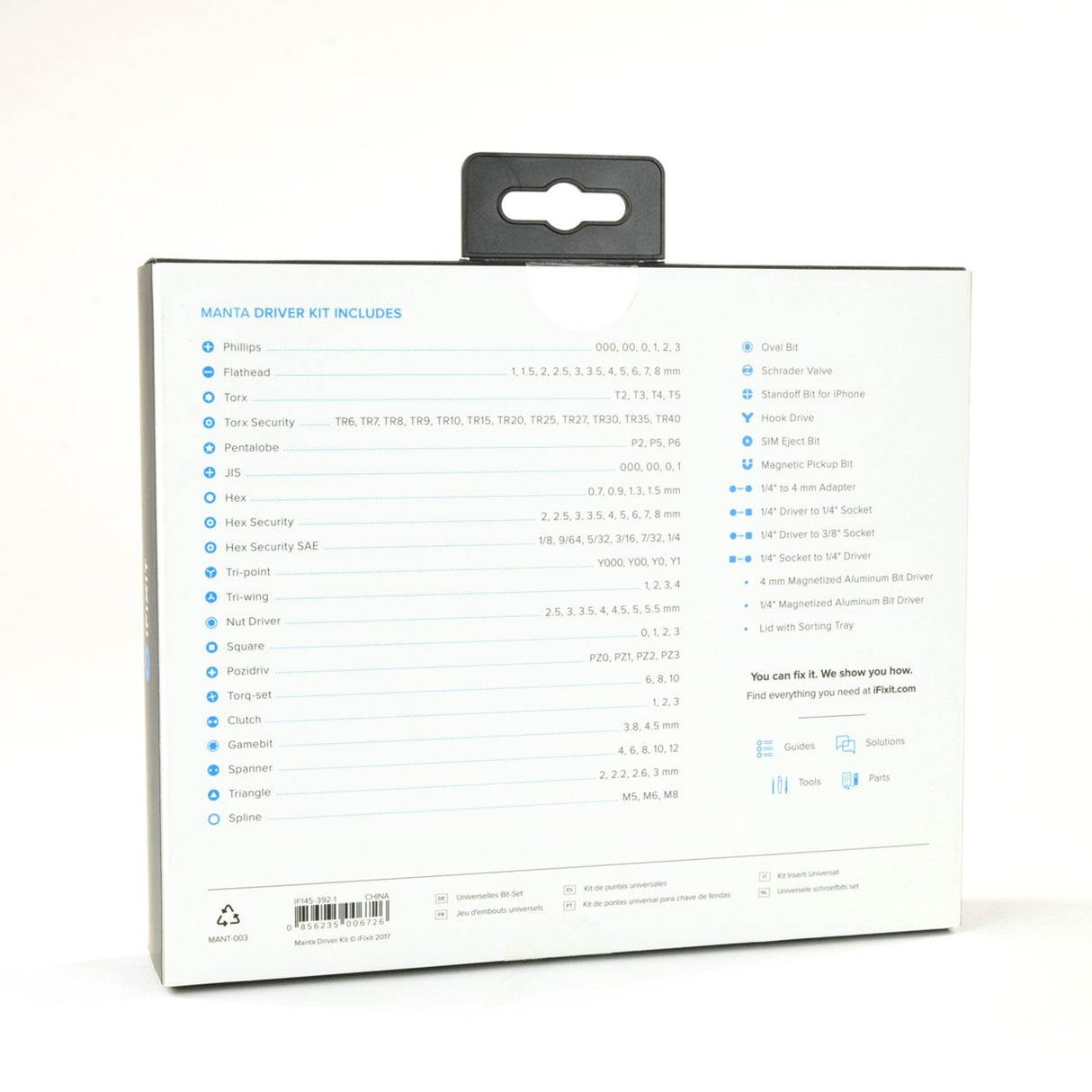 iFixit Manta - 112 Bit Driver Kit Bit Set (Black Blue)