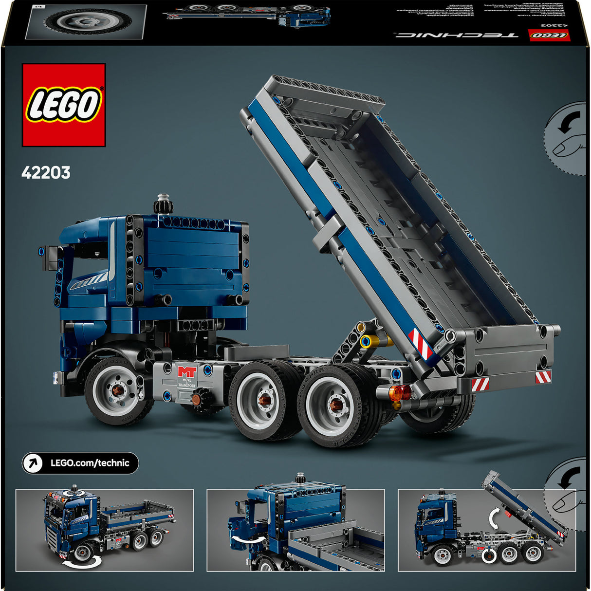 Camion Lego Technic 42203 con funzione di ribaltamento