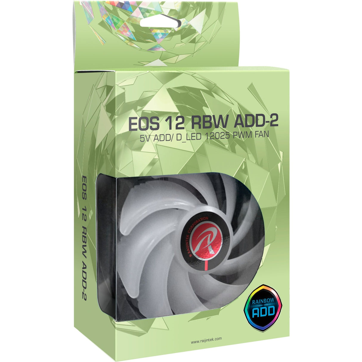 Raijintek eos 12 rbw add-2 rgb case fans (black, 2 pieces, 120 x 120 x 25 mm, pwm)