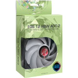Raijintek eos 12 rbw add-2 rgb case fans (black, 2 pieces, 120 x 120 x 25 mm, pwm)