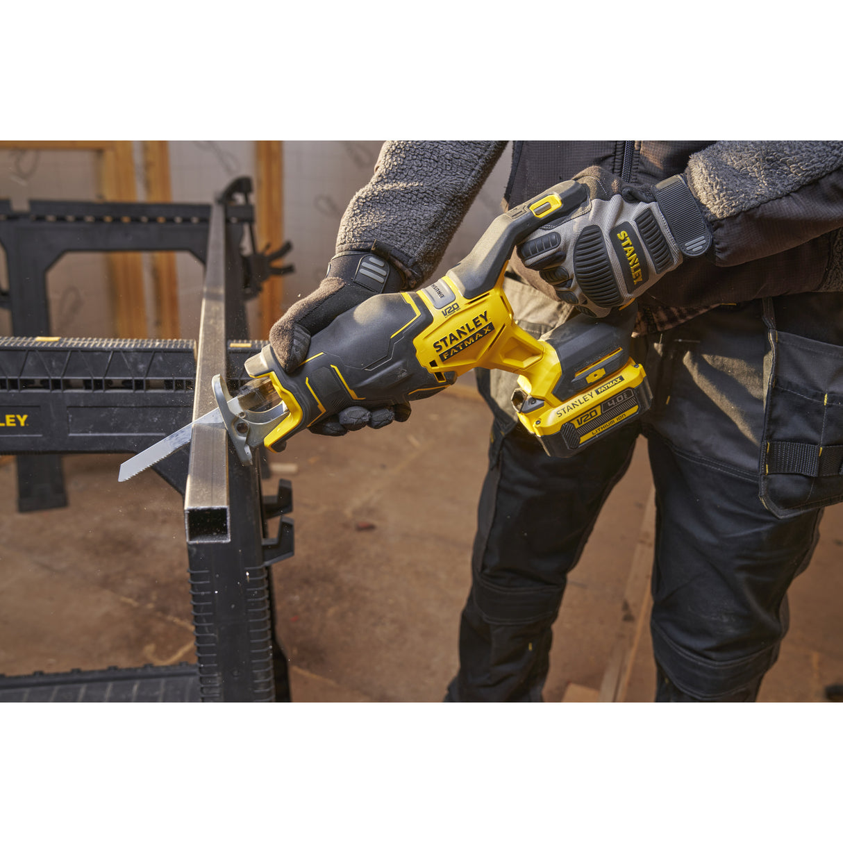 Stanley fatmax v20 18v borstelloze reciprozaag (zwart geel, accu en oplader niet inbegrepen)