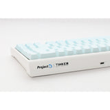 Ducky projectd tinker 65 - pom edition met qmk via, toetsenbord (lichtblauw wit, us lay-out, kailh box cream pro, rgb led, double-shot pbt, hot-swappable pom, gasket mount, 65%)