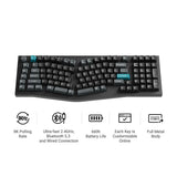 Keychron q13 ultra-p1 8k wireless custom mechanical keyboard (wit, us lay-out (qwerty), silk pom red, 96%, rgb, hot swap, 8k, 2.4 ghz | bluetooth 5.2 | usb-c)