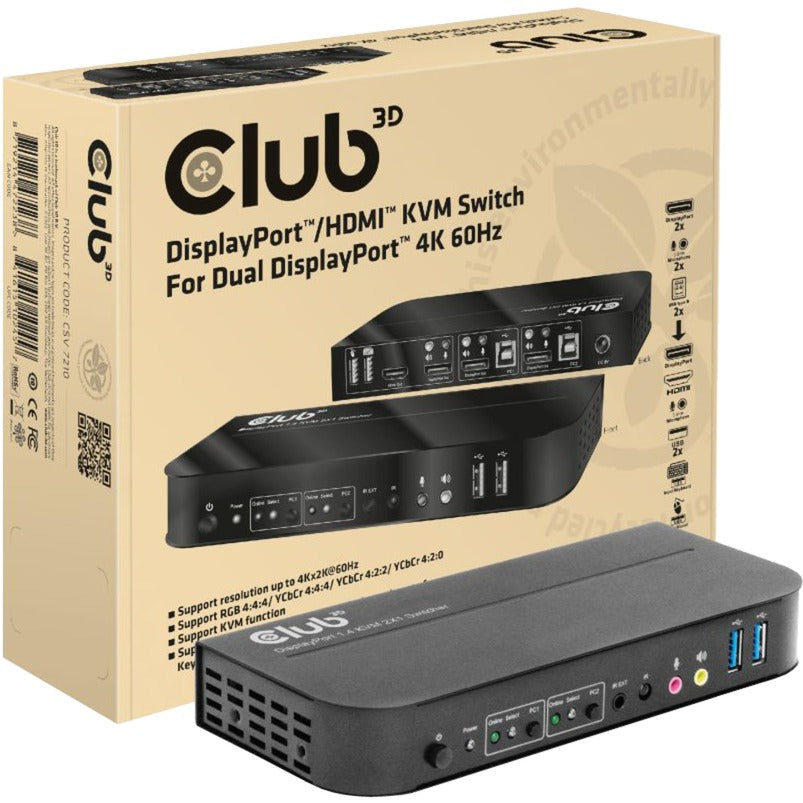Club 3D CSV-7210 KVM Switch (black)