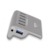 Delock USB hub 10 Gbps with 4 USB-A + 1 Quick Charge port (grey, incl. power supply)