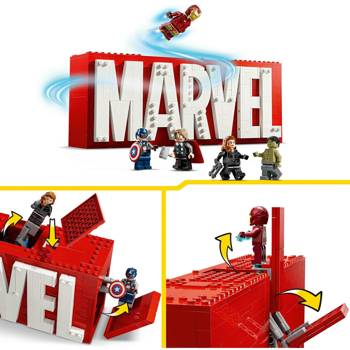 Lego super héroes 76313 marvel logo y minifiguras
