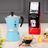 Bialetti Rainbow Espresso Maker (light blue, 6-cup)