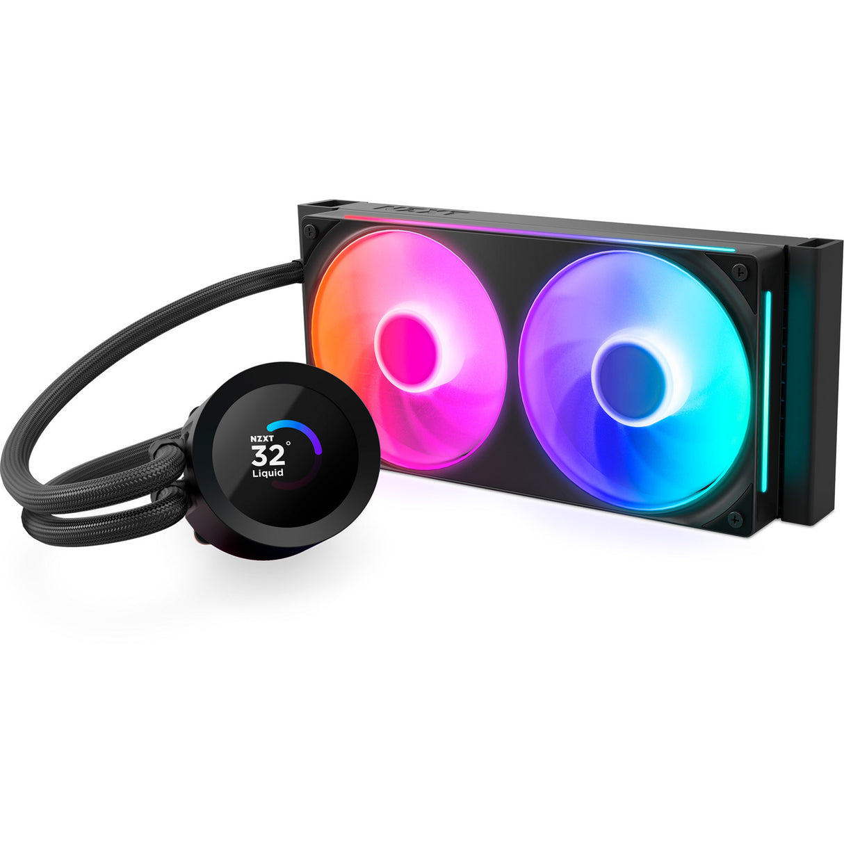 Fuarú Uisce NZXT Kraken Plus 240 RGB (Dubh)