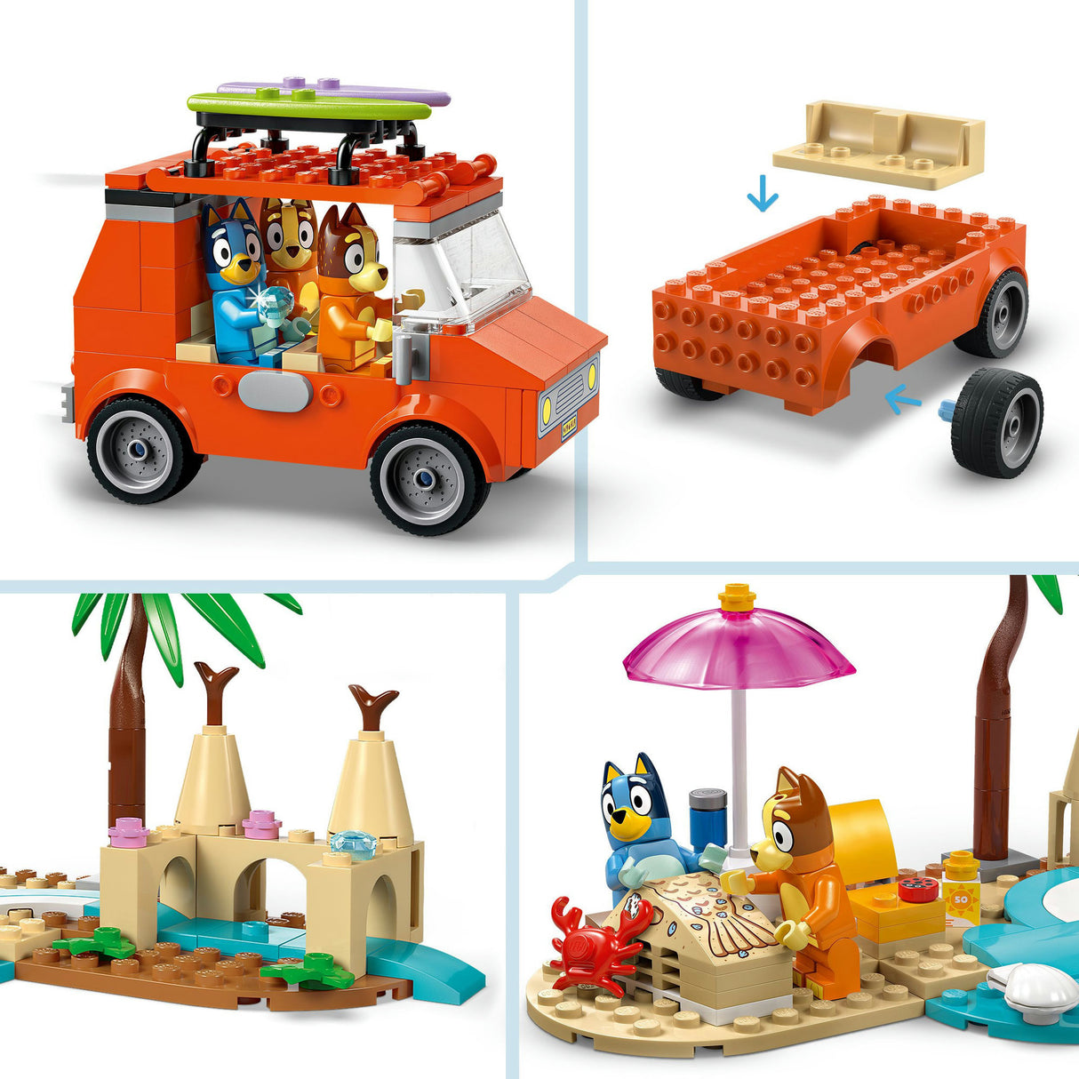 Lego Duplo 11202 Bluey's Autofahrt op d'Plage
