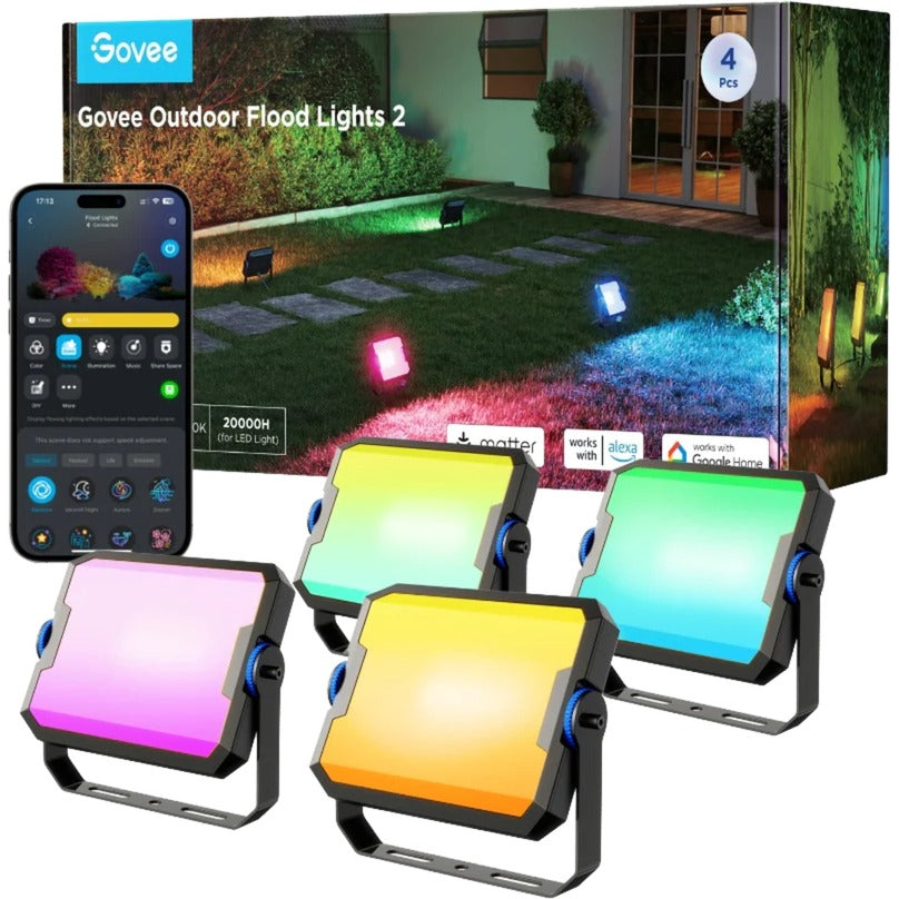 Govee Outdoor Flood Lights 2 Mood Lighting (4 Pack)