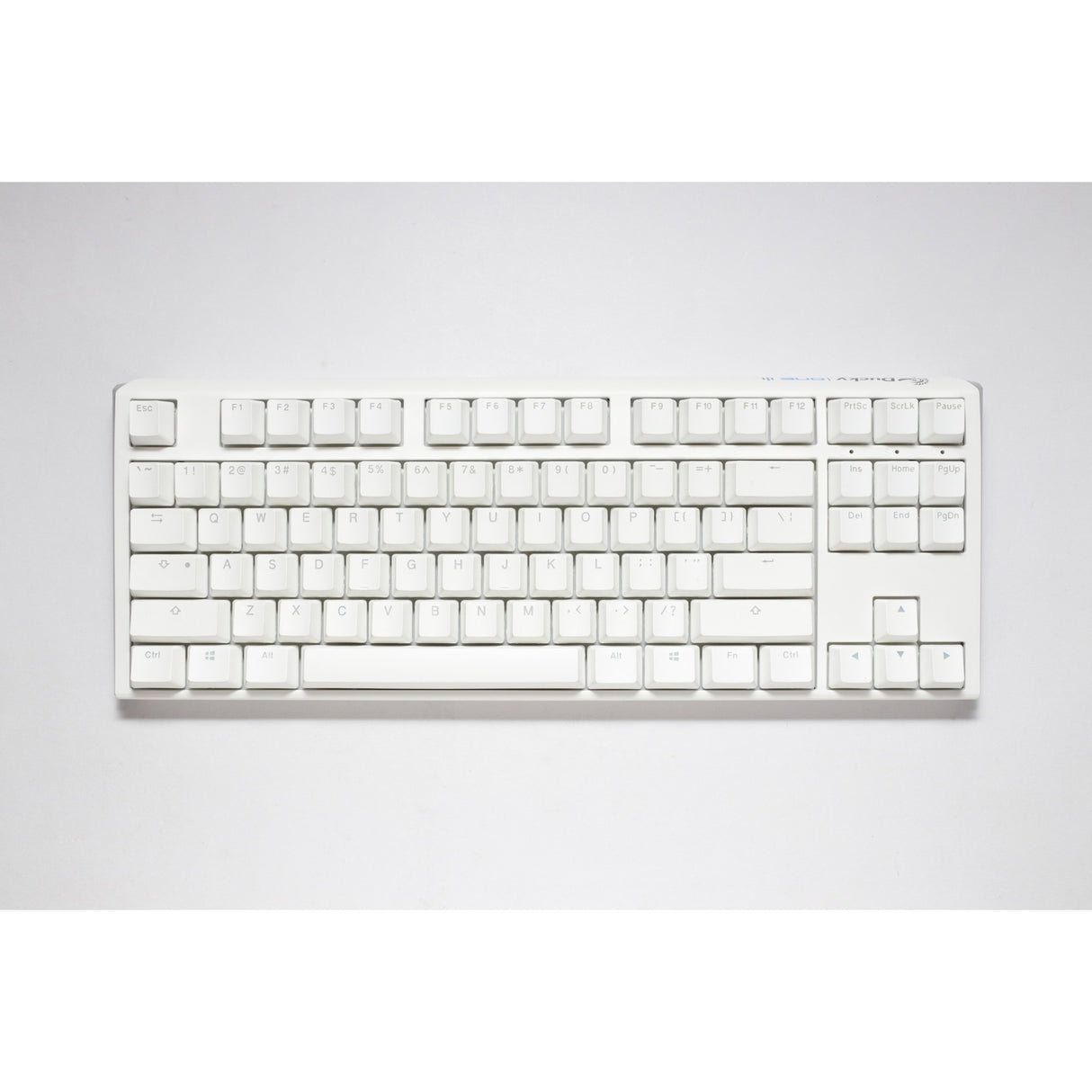 Ducky One 3 Classic Pure White TKL, keyboard (white, US layout, Cherry MX Silent Red, RGB LED, double-shot PBT, hot-swappable, Quack Mechanics, 80%)