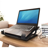 Act connectivity ac8110 laptop stand laptop cooler (black, up to 17 inches adjustable, 2-port hub)