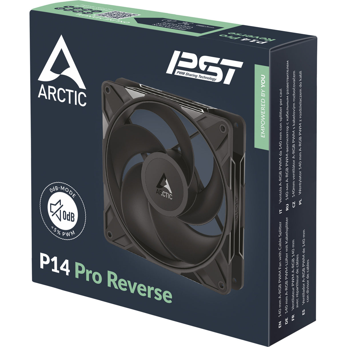Arctic P14 Pro Reverse Case Fan (Black, 140 x 140 x 30 mm, PWM)