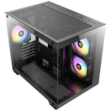 Caixa minitorre Antec cx600m argb (preta | 3x usb-a | vidro temperado)