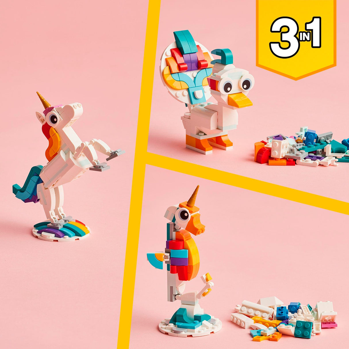 Lego Creator 31140 Licorne magique 3en1