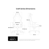 Dxracer craft l black fabric gamestoel (zwart)