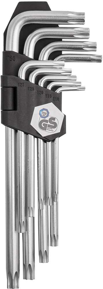 Katana torx angle wrench set ith bore t10 - t50