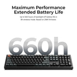 Keychron v6 ultra 8k wireless custom mechanical keyboard (zwart, us lay-out (qwerty), silk pom banana, 100%, rgb, hot swap, 2.4 ghz | bluetooth 5.3 | usb-c)
