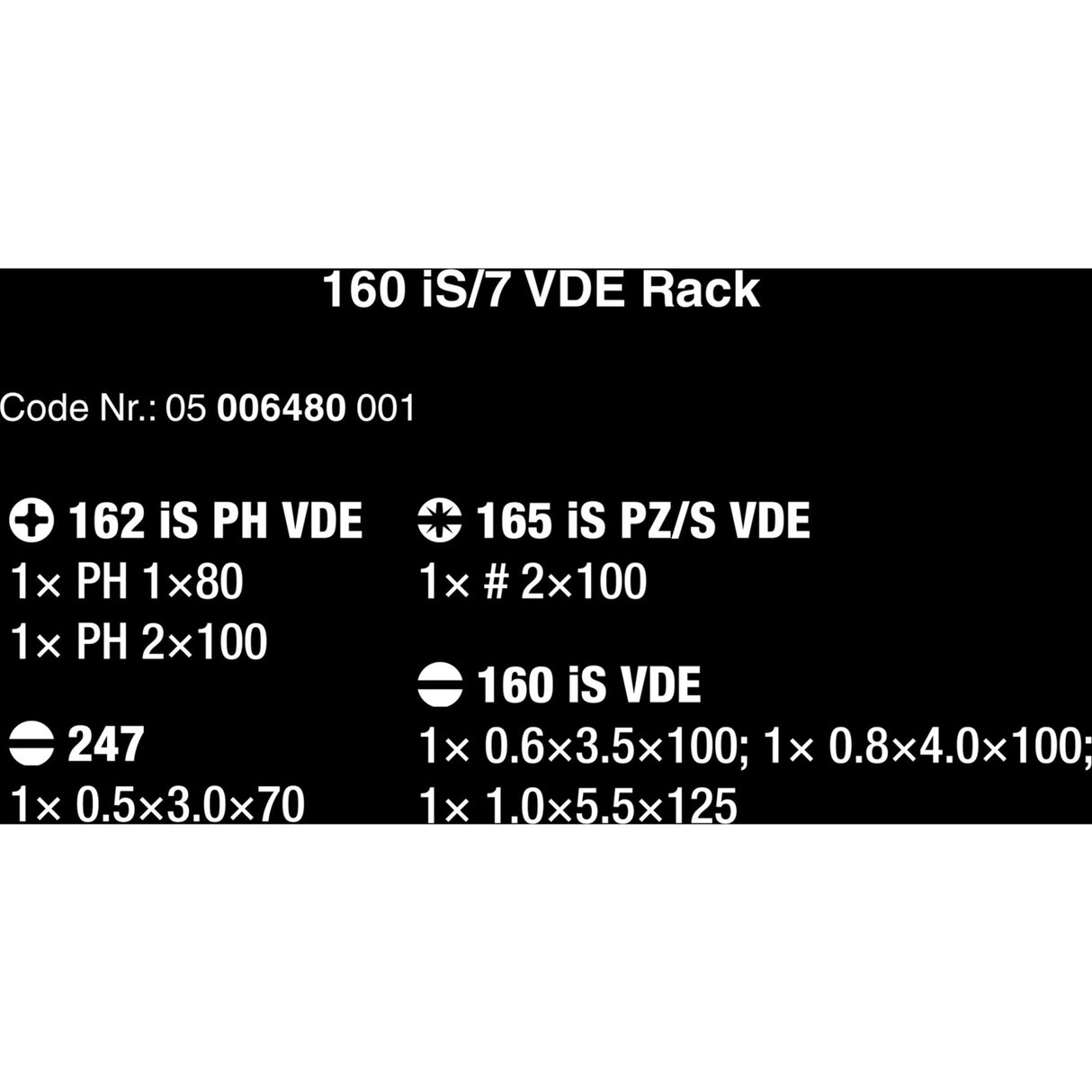 Wera 160 è 7 cacciavite set KraftForm Plus Series
