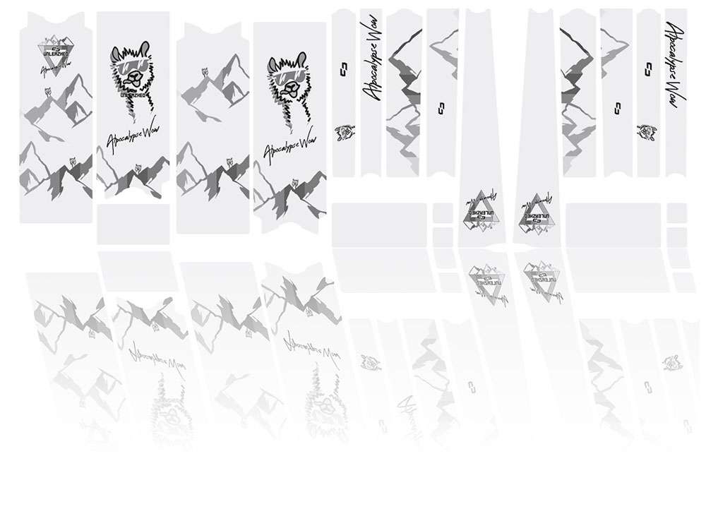 Unleazhed unscratch frame protection film gravelbike bpg01 alpocalypse black