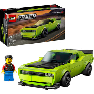 Seaimpíní Luas Lego 77237 carr spóirt Dodge Challenger SRT Hellcat