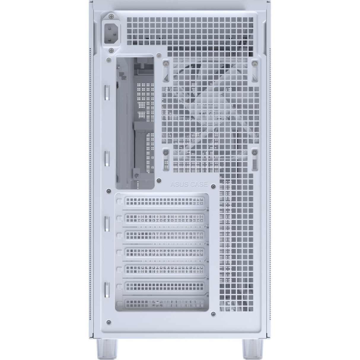 Asus prime ap303 - tempered glass panel midi tower behuizing (wit | 2x usb-a | 1x usb-c | tempered glass)