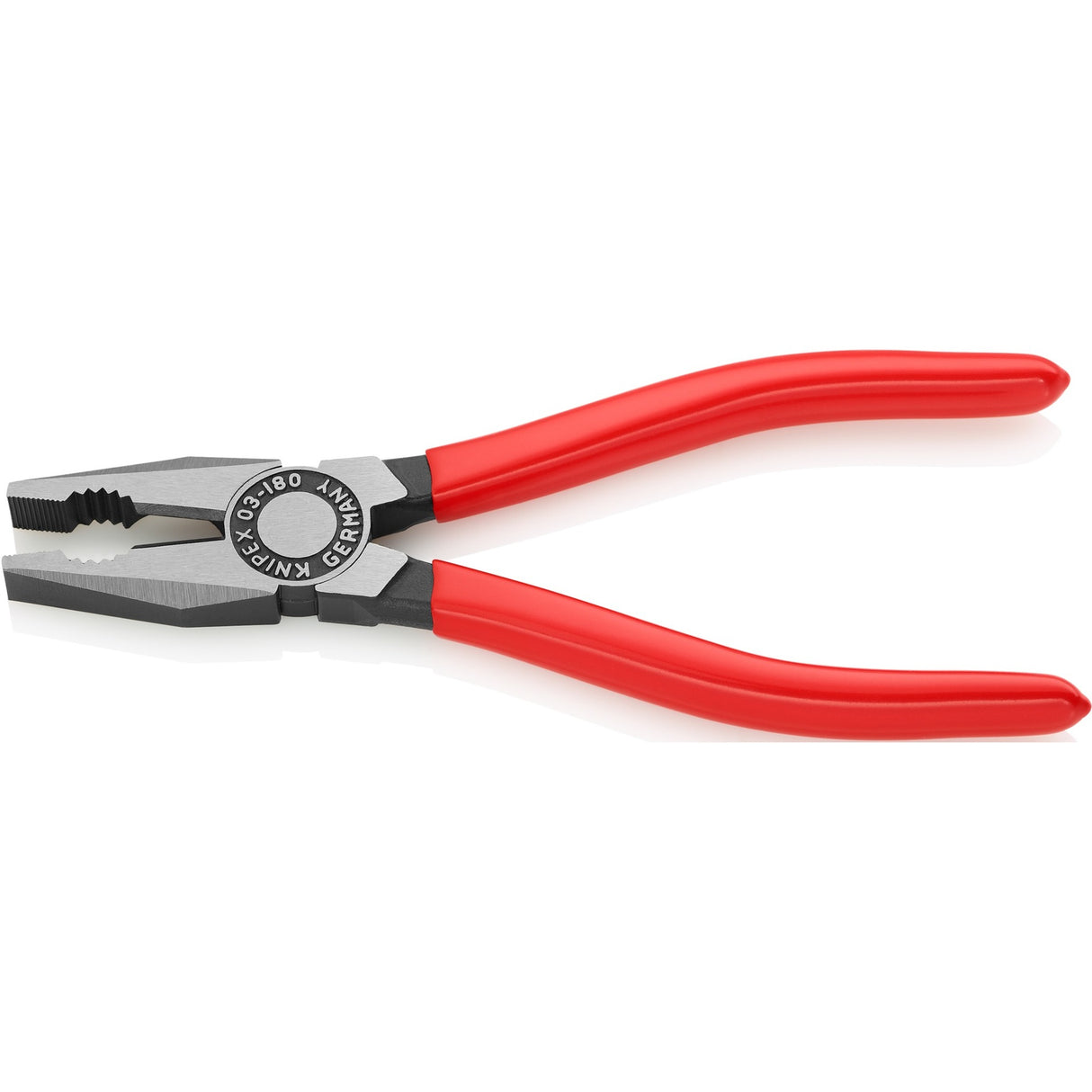 Knipex Combination Pliers black atramentized with plastic coated handles 180 mm - 0301180