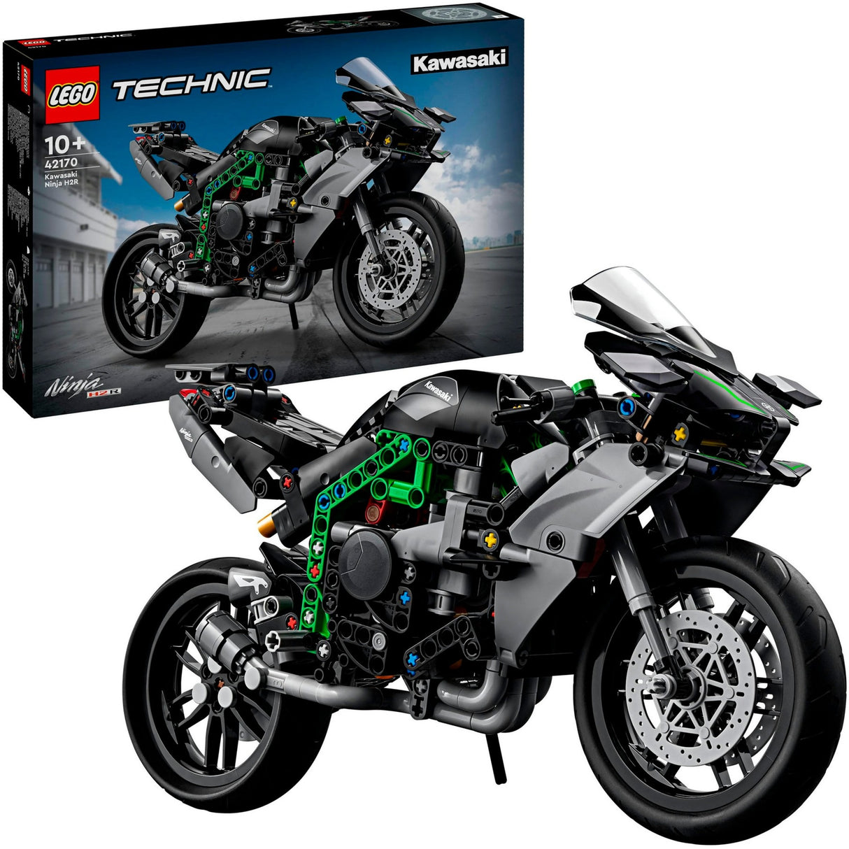 LEGO Technic 42170 Kawasaki Ninja H2R Silnik