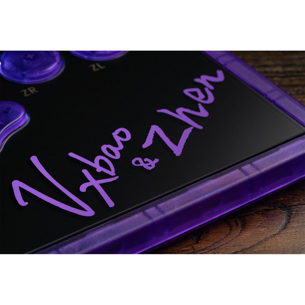 8bitdo arcade controller - transparent purple signature edition (purple transparent, 2.4 ghz bluetooth usb, nintendo switch 1 + 2, pc)