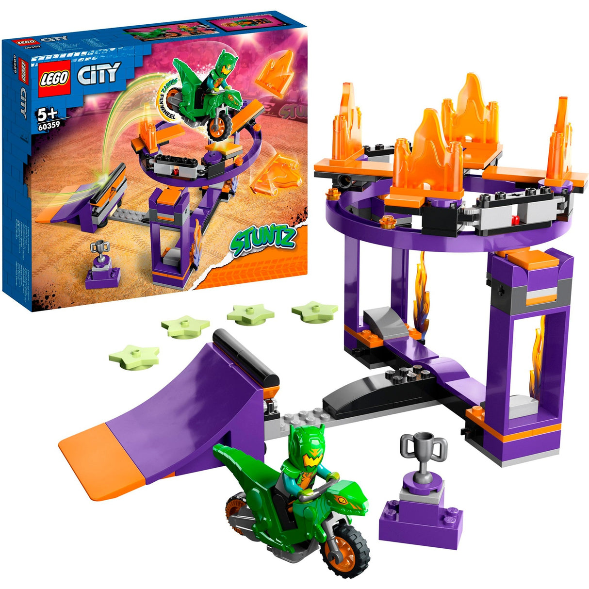 Stuntz da cidade de Lego Dunken com Stuntbaan 60359