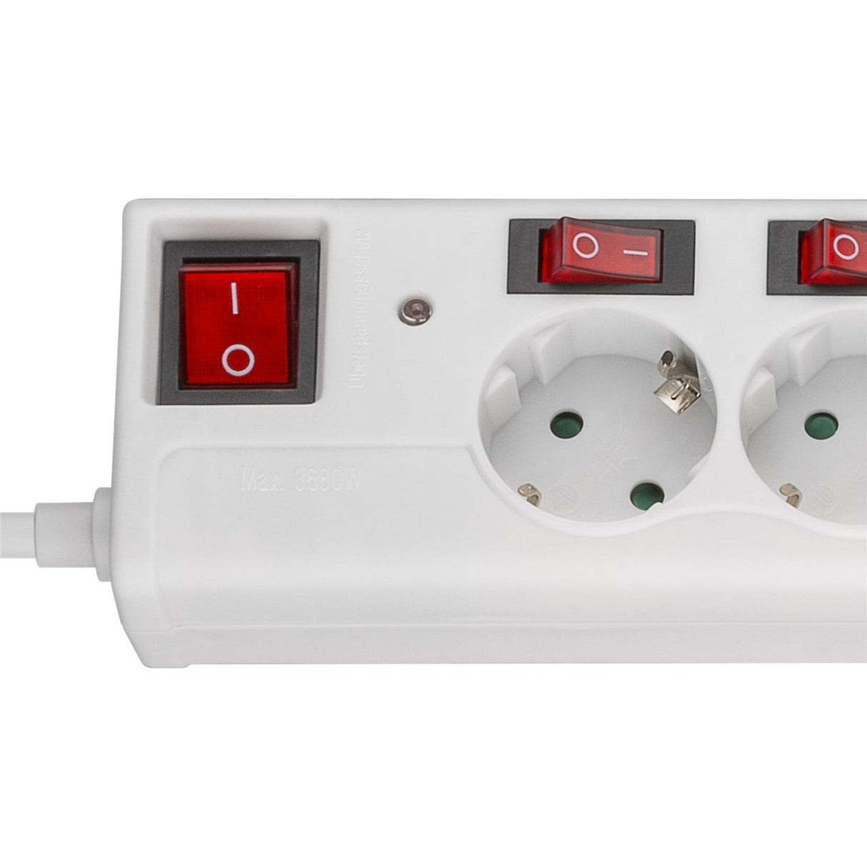 Goobay 6-falscht Socket mat Schalter
