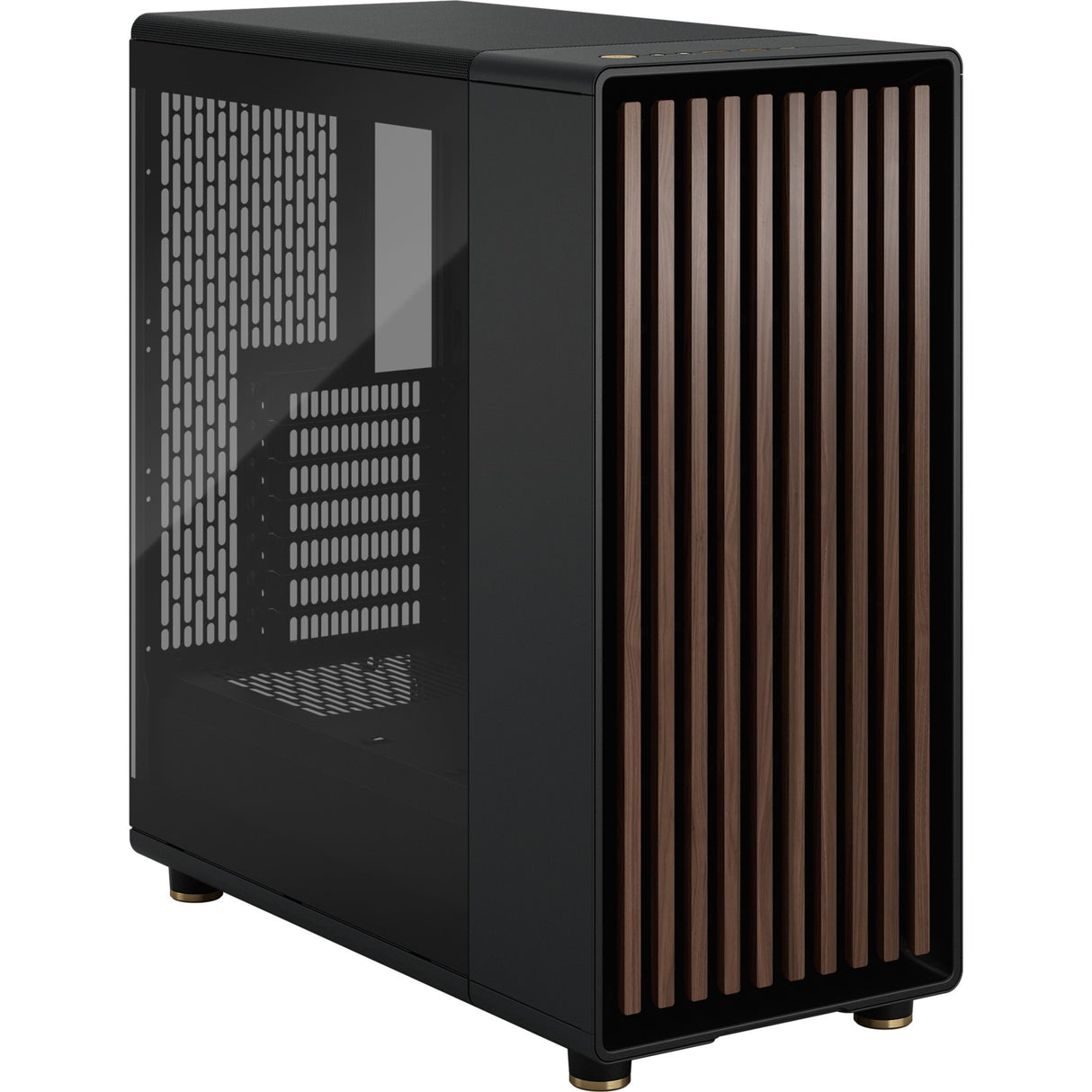 Fractal design north midi tower behuizing (zwart | 2x usb-a | 1x usb-c | tempered glass)