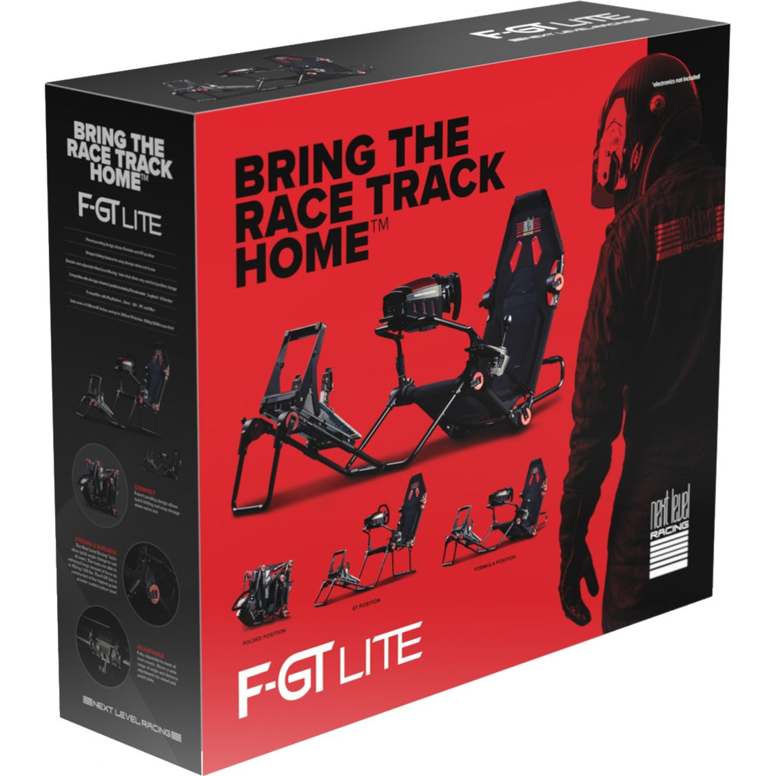 Next Level Racing F-GT Lite Foldable Racing Simulator (black red)