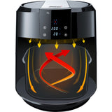 Steba HF 5000 XL Hot Air Fryer (black stainless steel, 5.2 litres)