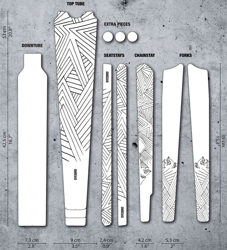 Dyedbro stay free gravel frame protection kit