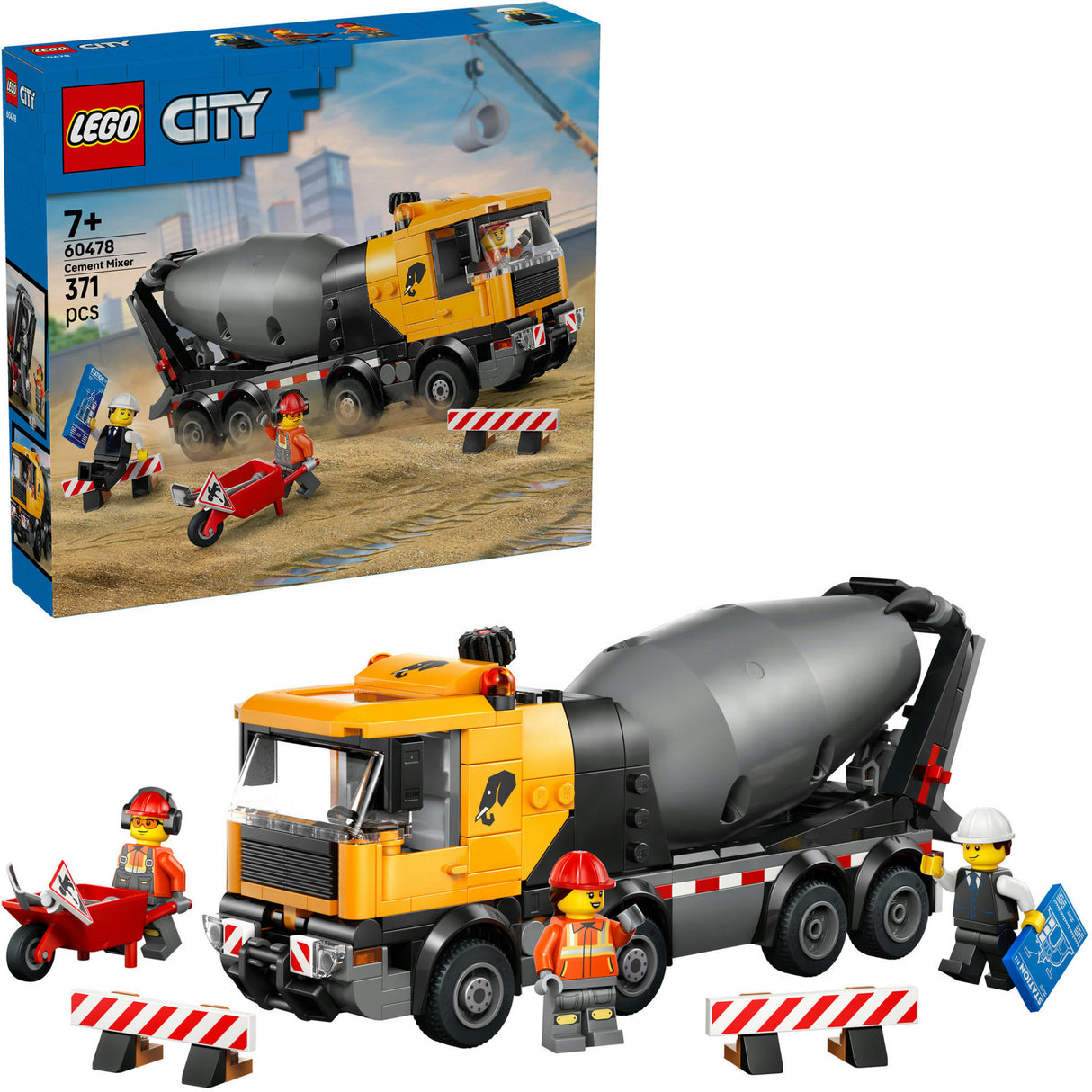 Lego city sementtisekoittimen rakennuslelut