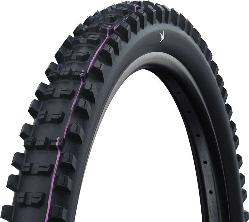 Schwalbe shredda rear gravity pro radial 27.5x2.50 tlr addix ultra soft e-50 folding tire