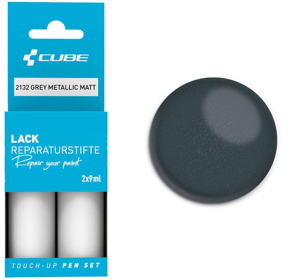 Cube touch-up pen set grey metallic matt