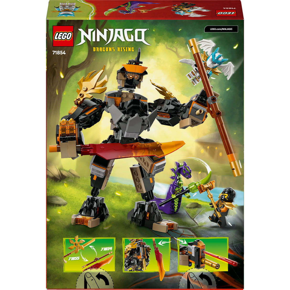 Mech mise Lego ninjago 71854 Cole a drak Zane