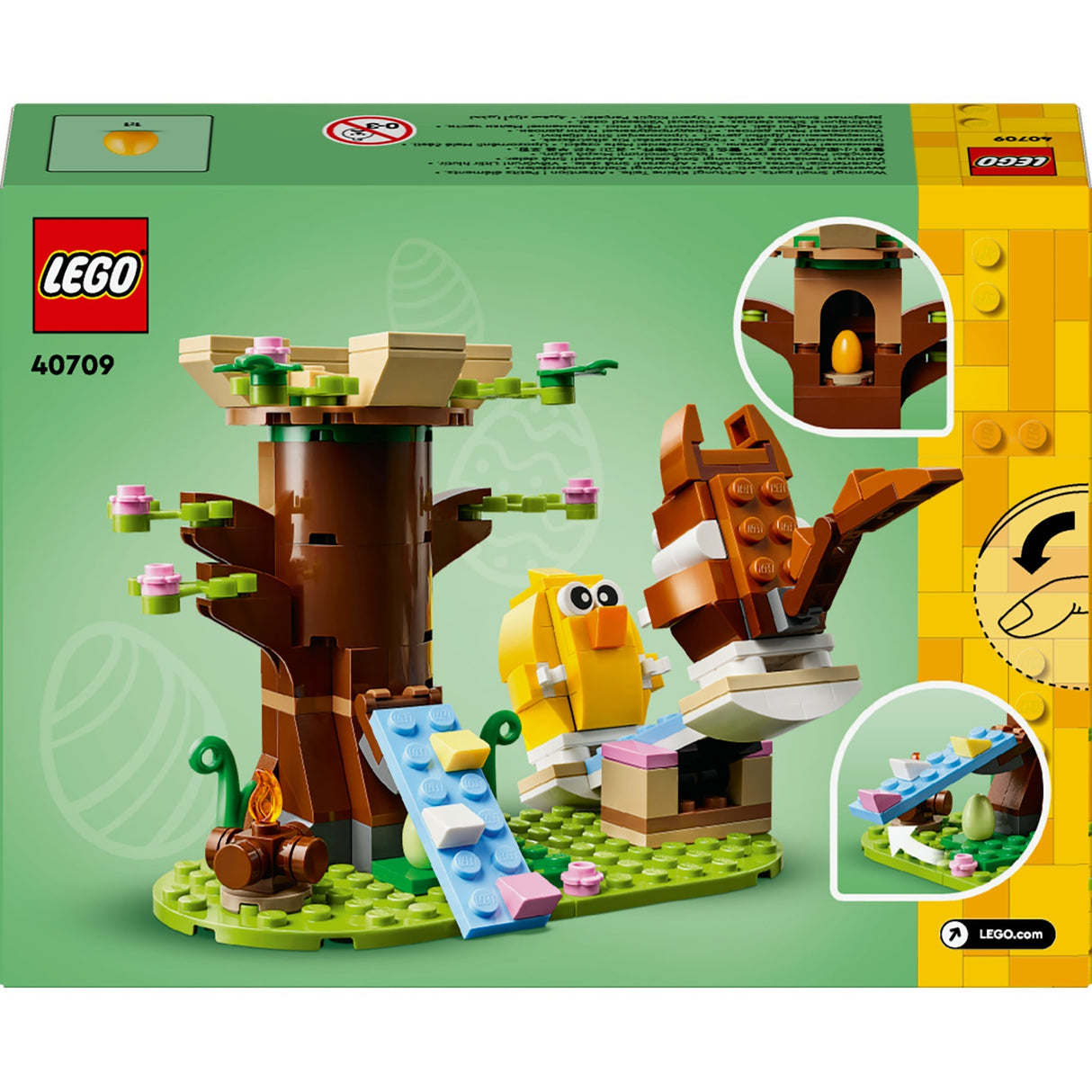 Clós súgartha ainmhithe íocónach Lego 40709 san earrach