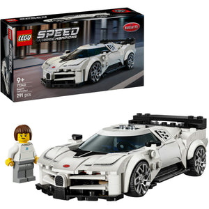 Gluaisteán Hyper Spóirt Bugatti Centodieci Champions Luas Lego 77240