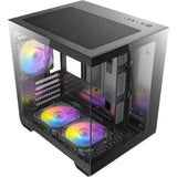 Antec cx60m argb mini tårnhus (sort | 3x usb-a | rgb | hærdet glas)