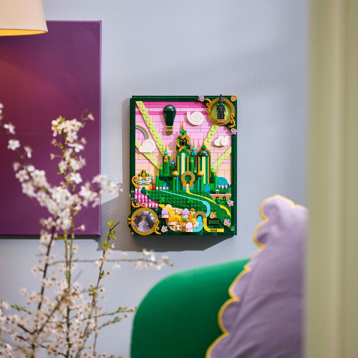 Lego 75685 wicked emerald city wall art