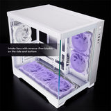 Kryt Chieftec Visio Midi Tower (bílý | 2x USB-A | 1x USB-C | RGB | tvrzené sklo)