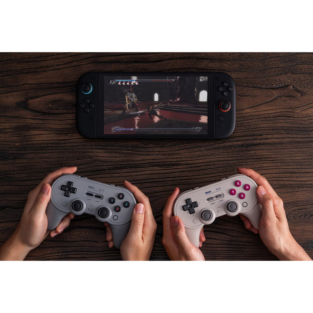 8bitdo Pro 3 Bluetooth Gamepad (Grey Black, Switch 1 2, PC, Android, 2.4 GHz Bluetooth USB)