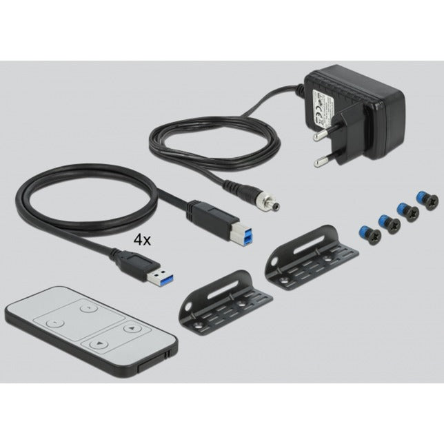 Delock DisplayPort 1.4 KVM Switch KVM-Switch (black, 8k 30 Hz, USB 3.0, audio)