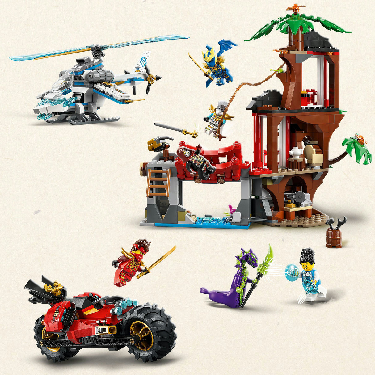 Lego ninjago 71857 ninjafordon vid trädkojan