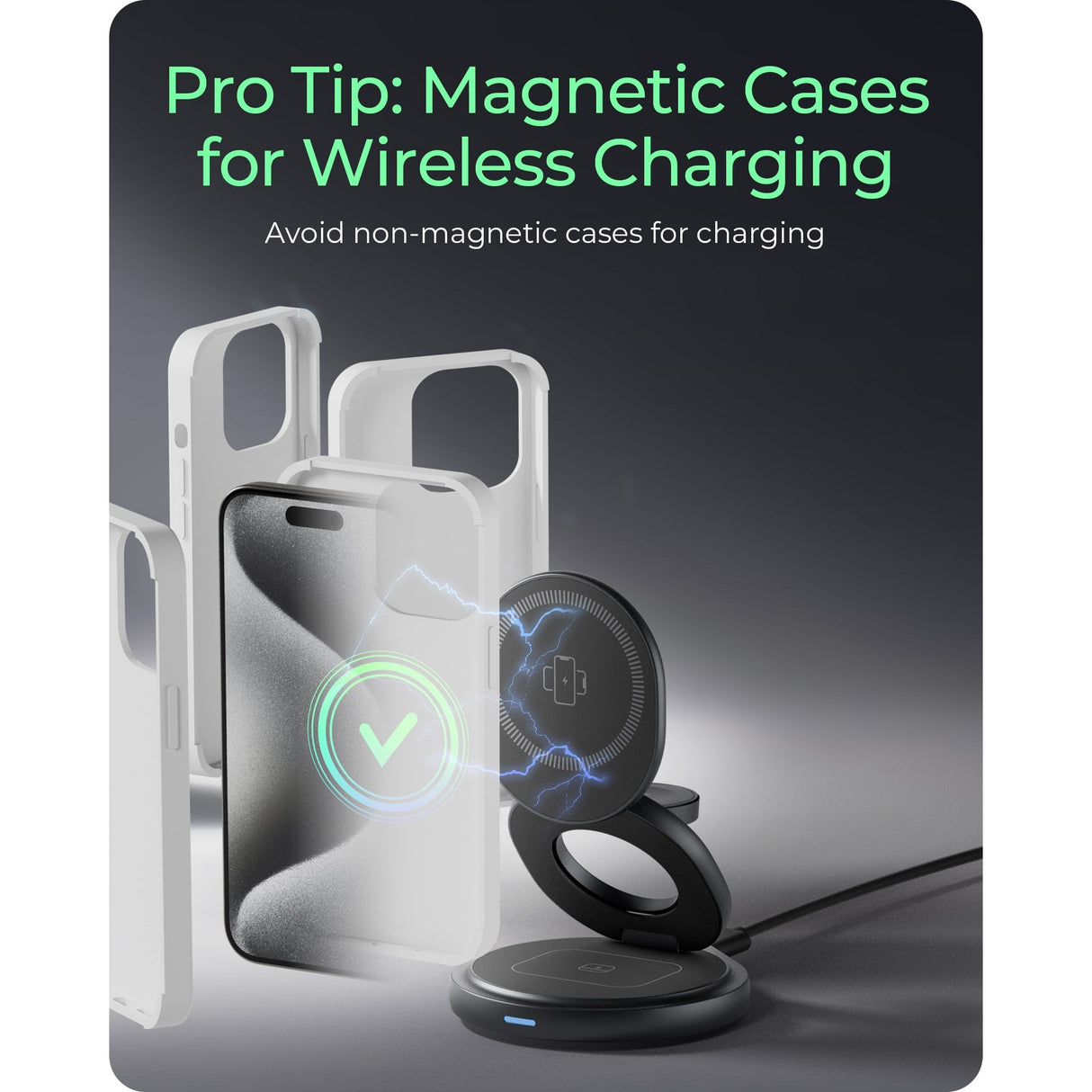 Icy box 3-in-1 foldable wireless charging station (anthracite, ib-sh101-ch)