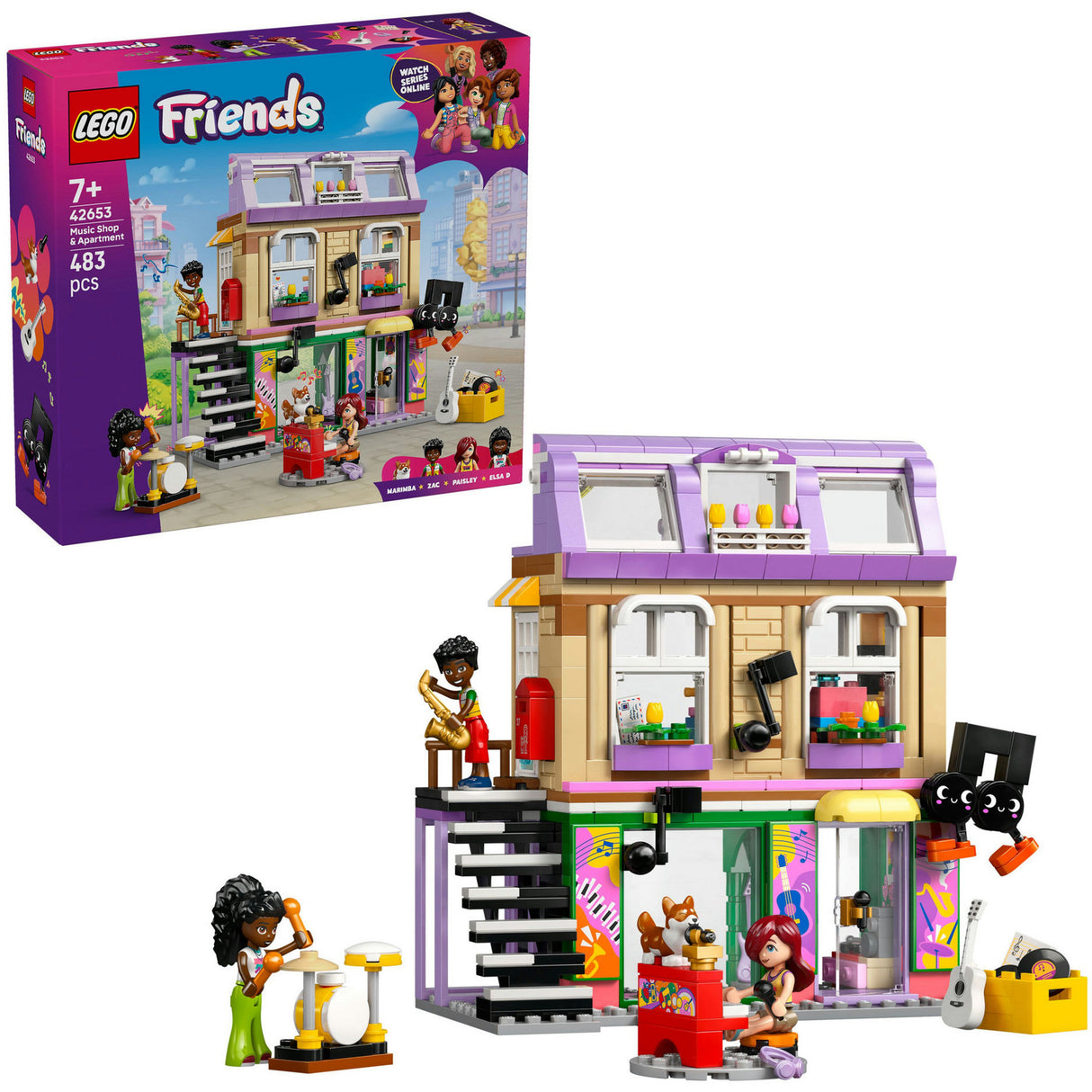 Lego friends 42653 loja de música e apartamento